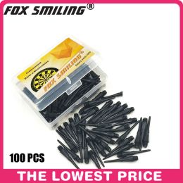 Darts 100PCS Colorful 25mm 2BA Professional Nylon Soft Tip Darts And Electronic Points Accessories Fox Smiling With Gift Flights