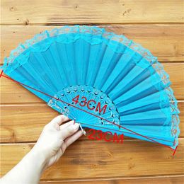 Chinese Style Products Vintage Style Silk Lace Folding Fan Chinese Pattern Art Craft Gift Home Decoration Ornaments Dance Hand Fan Wedding Supplies