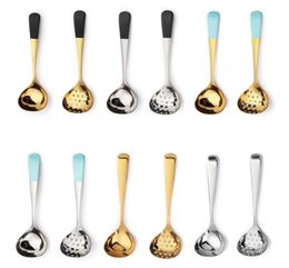 Forks Gold Soup Scoop 304 Stainless Steel Ladle Colander With Long Handle Spoon Kitchen Cooking Accessories2382452