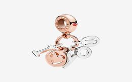 I Love You Letters Dangle Charm Bracelet Bangle Necklace Making with box for 925 Silver Rose gold plated Charms6935366