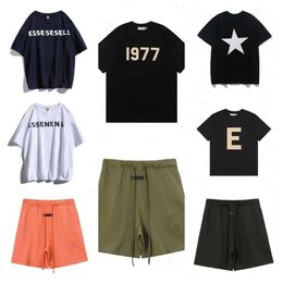 Designer mens T Shirt ESS FG tees 1977 brand essen shirt tials T Shirt Casual comfortable breathable half sleeve top fashion women shorts Cool Shorts Sleeve Clothes nx