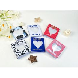 36 Pockets 3inch Photo Album Instax Mini Cow Pattern Photo Albums Postage Stamp Collection Book Home Decoration Photocard Holder