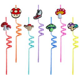 Arts And Crafts Mushroom Themed Crazy Cartoon Sts Plastic Drinking For Childrens Party Favours Birthday Decorations Summer Reusable Chr Ots7N