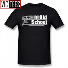 Men's T-Shirts Mens Old School T-shirt E30 Old School White T-shirt 100% Cotton Graphic T-shirt Fashion Plus Size Fun T-shirt d240509
