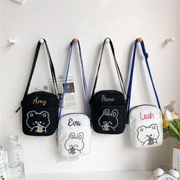 Shoulder Bags Cute Canvas Small Bag Female Embroidery Travel Crossbody Fashion Student Girl For Teenager Messenger