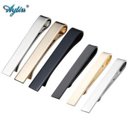 Ayliss New 6pcs Men039s Gentlemen Business Mirror Simple Steel Necktie Thin Clip Tie Bar Clasp Pin 425mm Size And 548mm S1218081