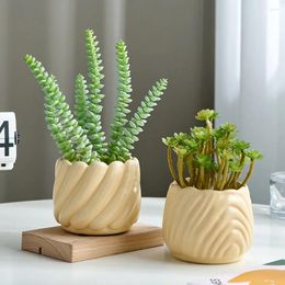 Vases Simple Home Decor Cream Yellow Flower Pot Modern Minimalism Living Room Table Ornament Garden Accessories Housewarming Gift