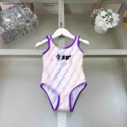 New kids one-pieces Swimsuit Colourful logo printing girls swimwear size 80-150 CM Summer child Beach Bikinis Designer Children Swimwears 24May