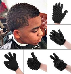 FashionOne Piece Curl Sponge Glove Hair Braider Brush Barber Hairdressing Tool Black Solid2635443