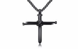 Designer Necklace Stainless Steel Men Women Necklace Religious Gold Silver Black Nail Pendant Necklace Jewellery Box Link7520480