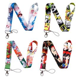 Keychains Anime Cute Neck Strap Lanyards For Keys Keychain Badge Holder ID Pass Hang Rope Accessories Gifts Kids