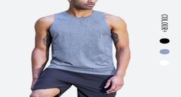 Men TShirts Sports Solid Color Vest Fitness Running Breathable Sweatabsorbent Round Neck Top Stretch and Quickdrying7328283