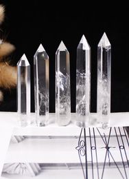 White Crystal Obelisk TowerCrystal HealingReikGrids Natural Quartz Figurine Sphere Gemstone Self Standing 6 Facet Single Point7716236