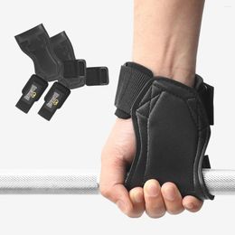 Wrist Support PVC Cowhide Palm Protector Fitness Gloves Anti Slip And Wear-resistant Gym Grip Strap For Weightlfting