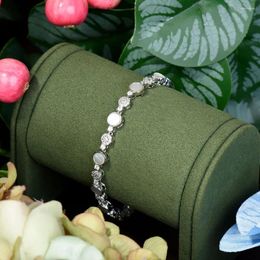 Bangle HIBRIDE Top Quality Cubic Zirconia Round CZ Bracelets For Women Bridal Engagement Jewellery Bioux B-191