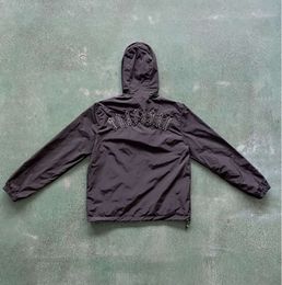 24 New Men Trapstar Jacket 스포츠웨어 Irongate T Windbreaker-Black 품질 수 놓은 편지 여성 지퍼 선 보호 8544ess