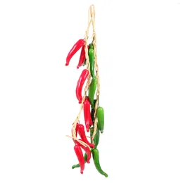 Decorative Flowers Realistic Fruit Models Simulated Pepper Christmas Wreath Simulation Chilli Decor