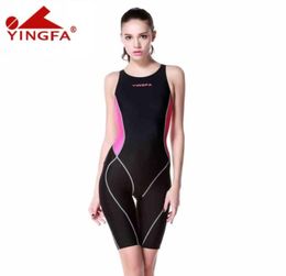 Women's Swimwear Yingfa Professional Competition Swimsuit Women Girls One Piece Kids Training Racing skin Knee6822973