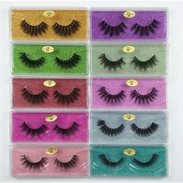 Mink Eyelashes Bulk Wholesale Mix 10 Styles Pack Natural Thick False Lashes Handmade Makeup Cotton Stalk Soft Lengthen527