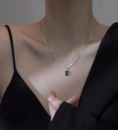 Chains Single Diamond Necklace Light Luxury Niche High Sense 2022 Female Design Collarbone Chain For Girlfriend GiftChains2496819