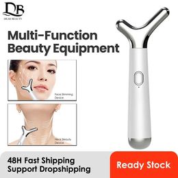 Home Beauty Instrument Y-shaped face lifting device anti-aging weight loss massager high-frequency vibration neck beauty double chin remover Q240508
