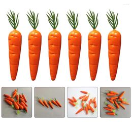 Decorative Flowers 25 Pcs Plastic Animals Figures Carrot Fake Toy Decorations Simulation Crafts Lifelike