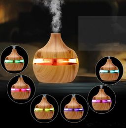 Usb7 Colour electric fragrance diffuser led wood air humidifier essential oil aromatherapy machine cooling purifier household7644093