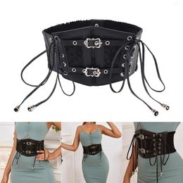 Belts Fashion Women Elastic Lace Up Waist Belt Wide Ladies Dresses For Party Girls Cosplay