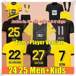 24 25 Soccer Jerseys REUS doRtmUNdS 2023 2024 Borussia HALLER Football Shirt BELLINGHAM NEONGELB HUMMELS BRANDT Men Kids Special Kit All