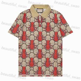 Designer high-end Brand Polo T-shirt men Bee polo shirt 100% cotton lapel Business shirt summer Embroidery Men's clothing