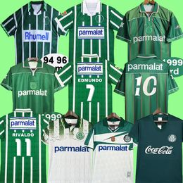 Palmeiras soccer Jersey Retro Home green away white R CARLOS EDMUNDO ZINHO RIVALDO EVAIR 1999 1997 1996 1994 1993 1992 1980 93 94 95 96 97 98 99 Football shirt