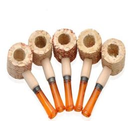 whole mini naturel corn cob tobacco pipe as healthy smoke cigarette filterecofriendly plant smoking set1553610