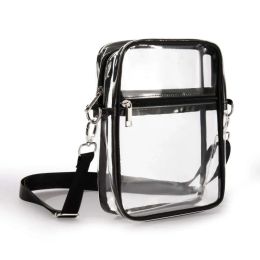 UPS Crossbody Woman Clear Transparent PVC Shoulder Casual Handbags Small Phone Wide Straps Messenger Bags Z 5.9