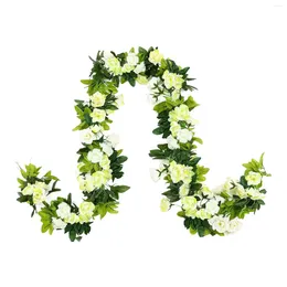 Decorative Flowers Artificial Leaves Plant Wreath Hanging Vine For Kitchen Po Props Desktop