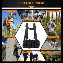 Backpack Nylon Two Way Radio Pocket Multi-Functional Harness Chest Front Pack Adjustable Men Women Equipment For Outdoor Cycling