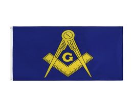 Masonic Mason Lodge Flag Large 3x5 FT Foot masonry Flags Banner 90150cm Polyester with Brass Grommets Home Garden Wall B1737197