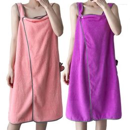 Towel Soft Touch Women Ultra-soft Women's Bath Robe With Comfortable Button Design For Home Bathroom Absorbent Luxurious