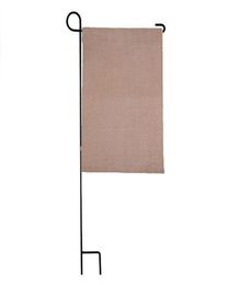 31cmx46cm DIY Blank Burlap Garden Flag Jute Ruffles Linen Yard Hanging Flag House Decoration Portable Banner2773878