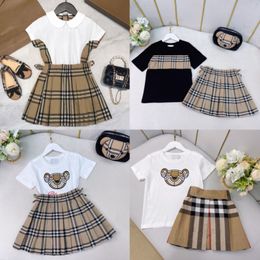 designer brand baby Girls T-shirt skirt sets kids clothes boys shorts toddlers children youth Classic Dress Letter Set 3-10 years