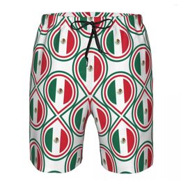 Men's Shorts Mens Swimwear Trunks Beach Board Swimsuits Running Sports Surffing Mexico Flag Quick Dry