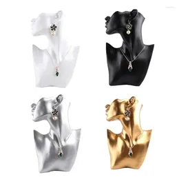 Jewelry Pouches Elegant Showcases Stand Mannequin Shaped Earrings Rings Display Rack Convenient Jewellery Holder For Women