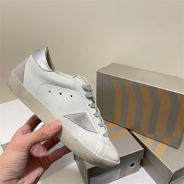 Designer Shoes Golden Women Super Star Brand Men New Release Italy Sneakers Sequin Classic White Do Old Dirty Casual Shoe Lace Up Woman Man 36-46 w2