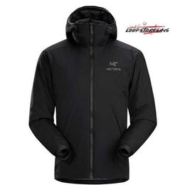 Waterproof Designer Jacket Outdoor Sportswear Atom Lt Hoody Mens Lightweight and Durable Insulated Hooded Assault Jacket Black 3xl AGR7