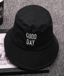 Good Day Letters Bucket Hats Summer Men Women Embroidery Hat Funny Fisherman Hats Beach Outdoor Hunting Fishing Cap YY16058963945675109