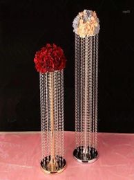 Party Decoration Crystal Flower Stands Acrylic Chandelier Wedding Vase Event Table Centrepiece Road Lead 14052212069