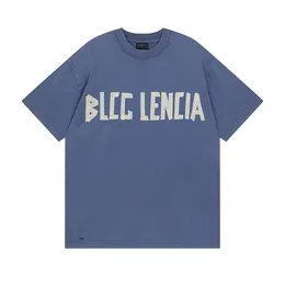 BLCG LENCIA Unisex Summer T-shirts Mens Vintage Jersey T-Shirt Womens Oversize Heavyweight 100% Cotton Fabric Workmanship Plus Size Tops Tees BG30384