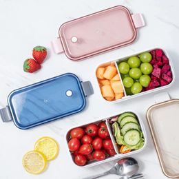 Storage Bottles Portable Fruit Bento Box For Kids School Plastic With Movable Compartments Salad Food Container