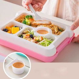 Lunch Boxes Bags Cartoon Dinosaur Unicorn Student Lunch Box Suitable for Fruit Snacks Sauce Box Office Return to School Storage Container 1Pc