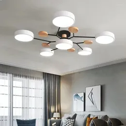 Chandeliers SANDYHA Modern Indoor Home Decorative Led Ceiling Lamp Bedroom Drawing Room Kitchen Branch Chandelier Trichromatic Light