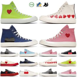1970s Women Fashion designer Shoes Red Heart Casual 1970 Shoes Big Eyes Chuck Hearts 70s Love With Eyes Hearts shape Classic Canvas Materials Men women sport shoe